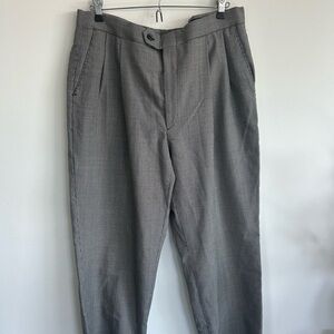 Black and white vintage men’s plaid high waisted pants